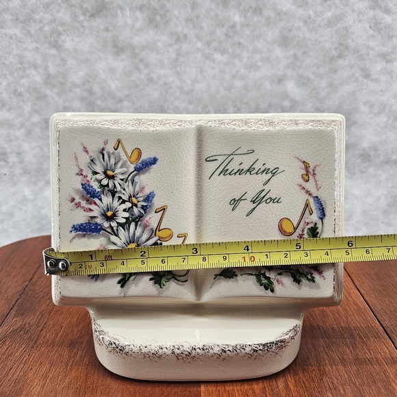 Royal Windsor Thinking Of You Planter Floral Cream & Gold Speckle Crackle Finish - Picture 3 of 8